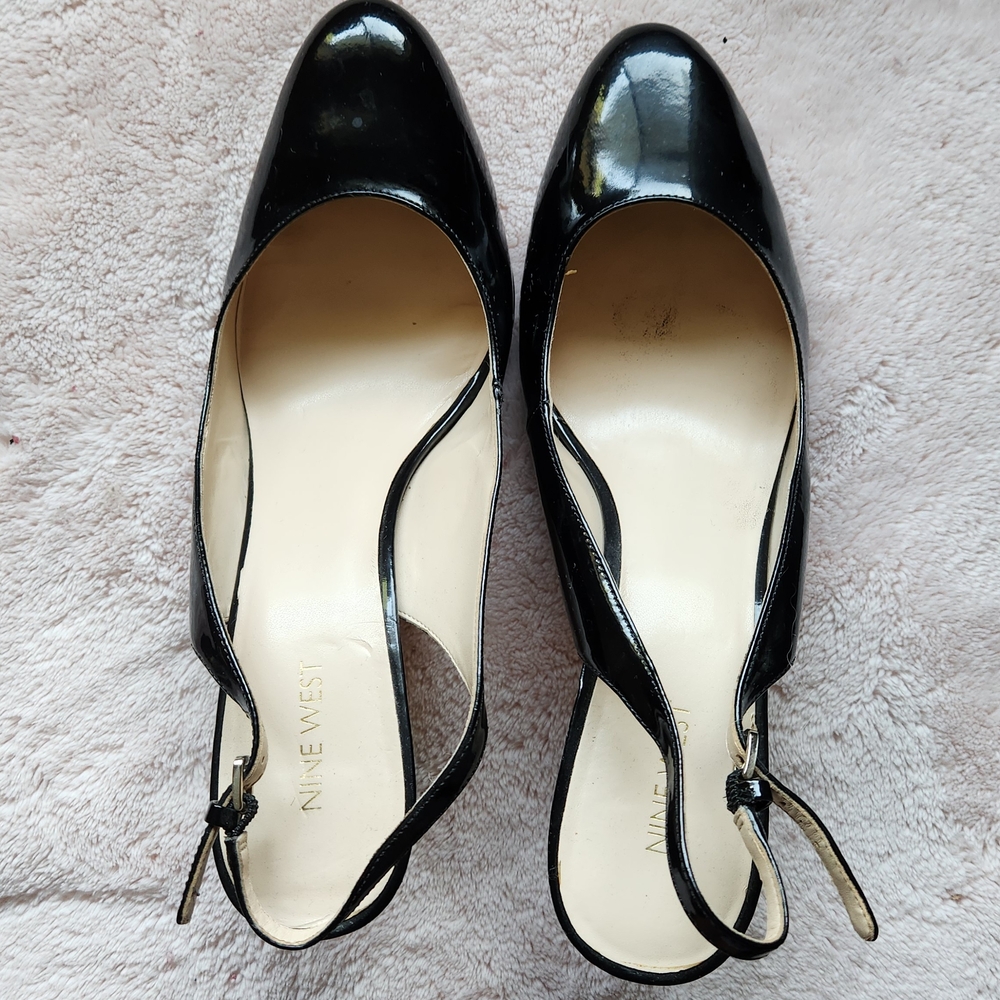 Nine West Black Patent Heels